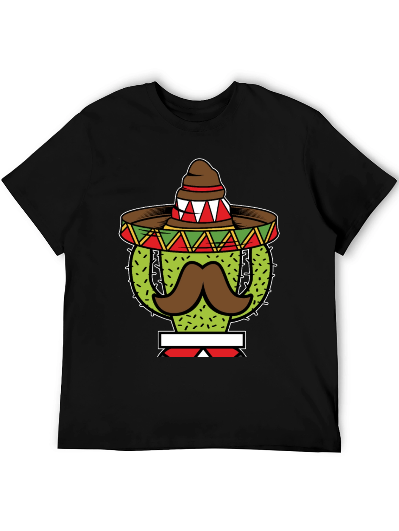 Cactus Sombrero Mustache Graphic Tee