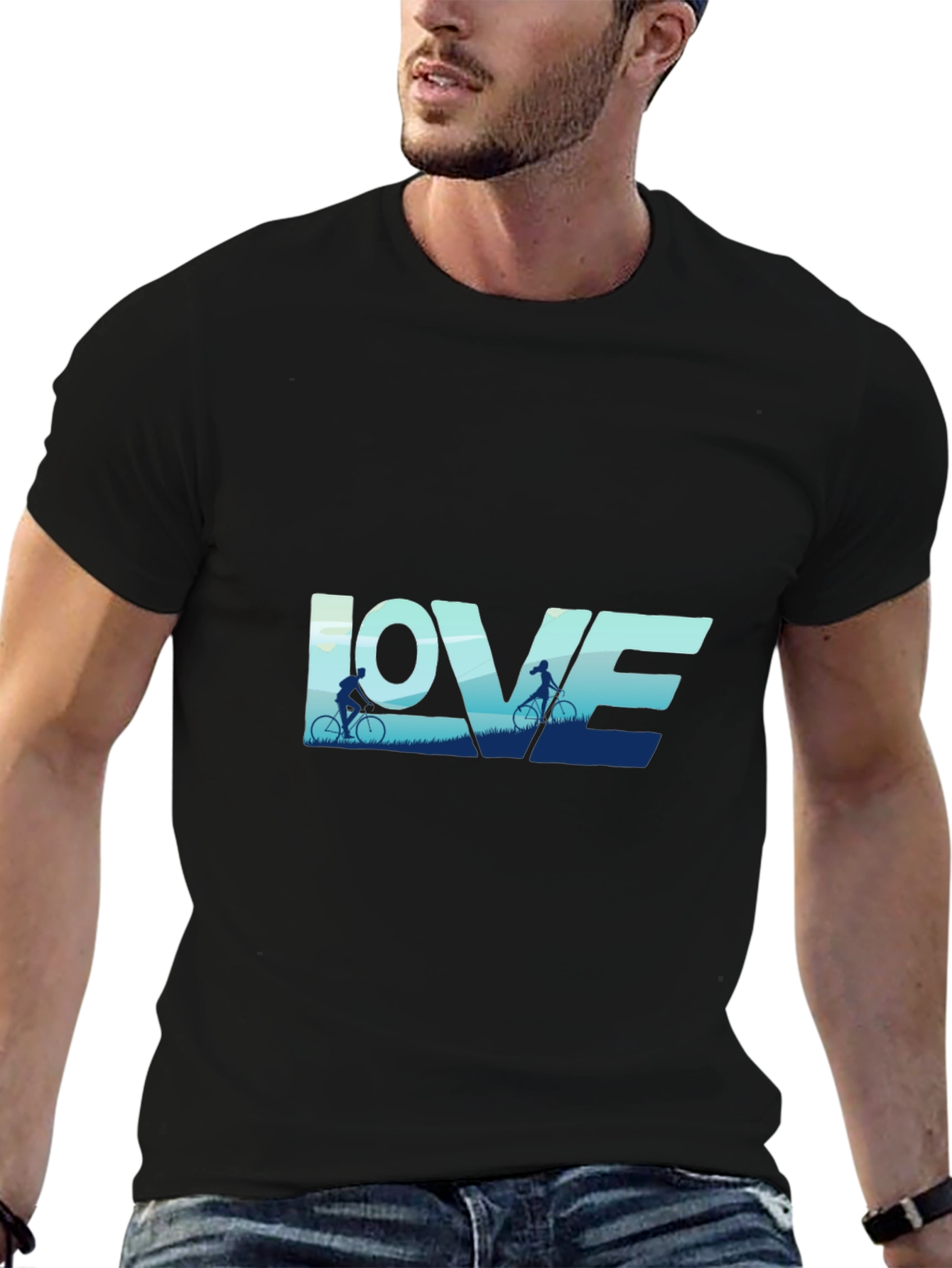 Love Cycling Graphic Tee - Black