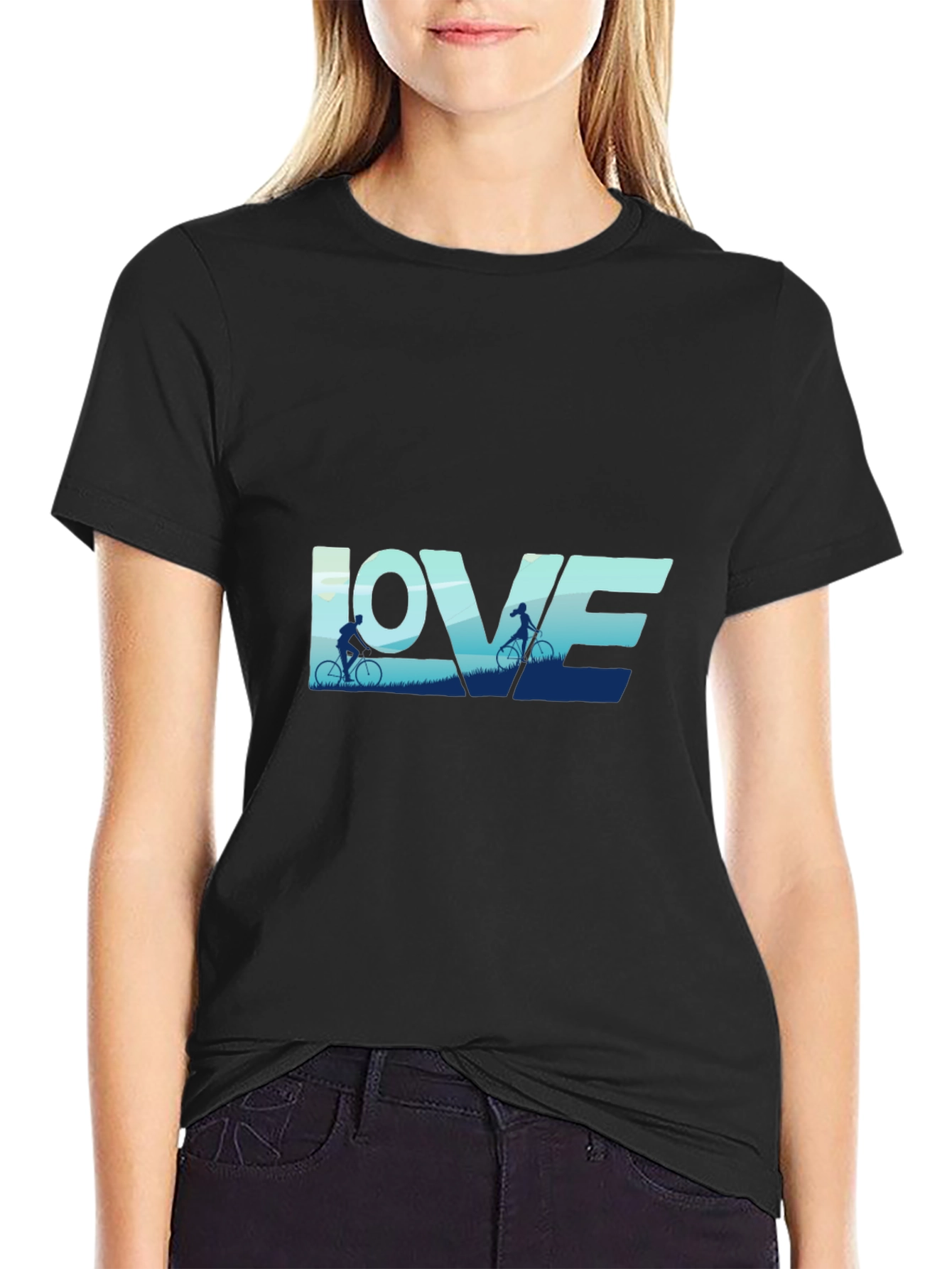 Love Cycling Graphic Tee - Black
