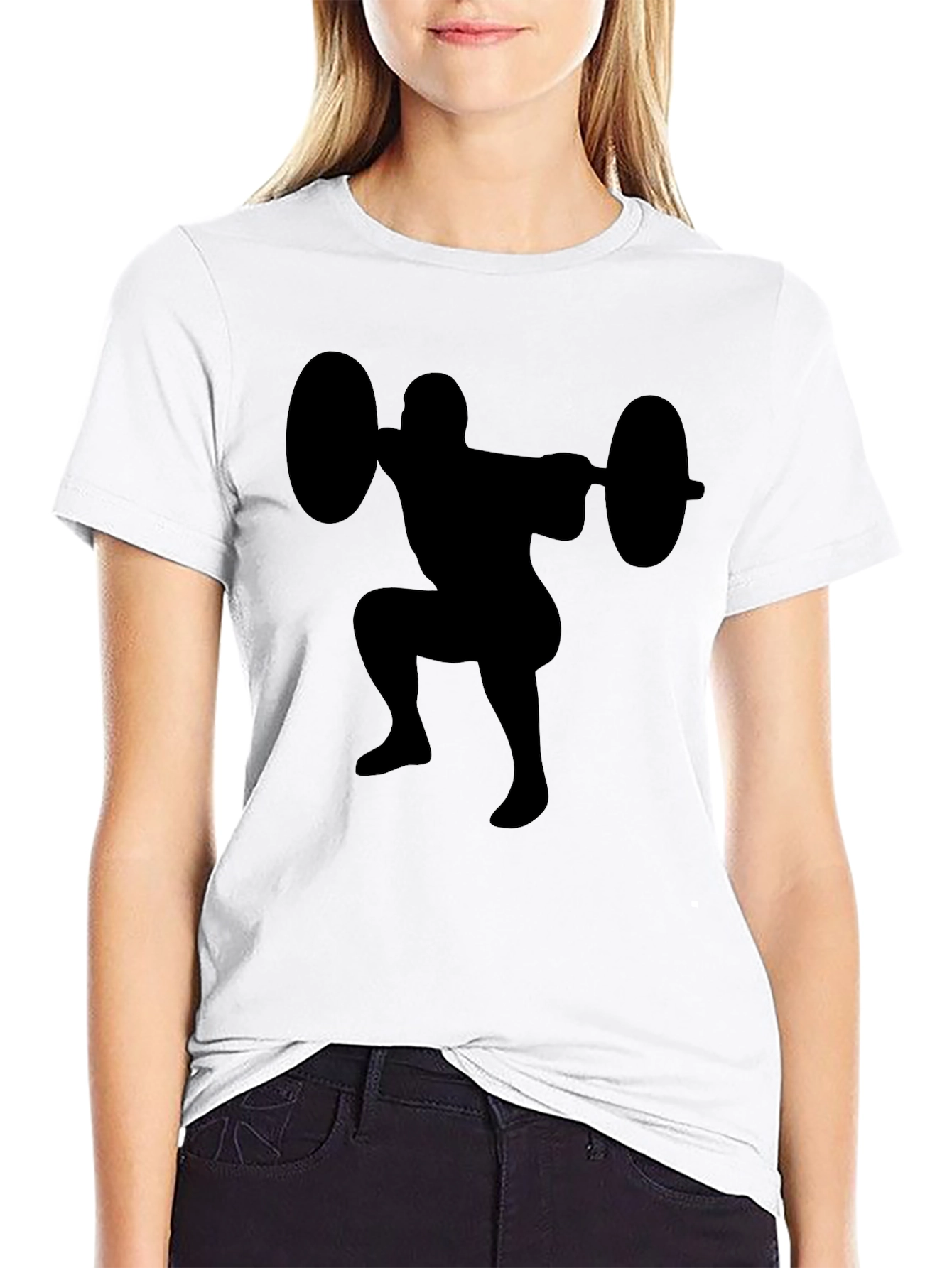 Weightlifter Squat Black T-Shirt