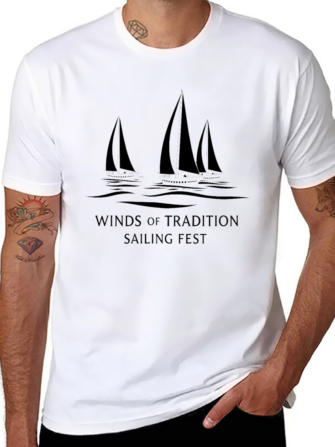 Winds of Tradition Sailing Fest Black T-Shirt