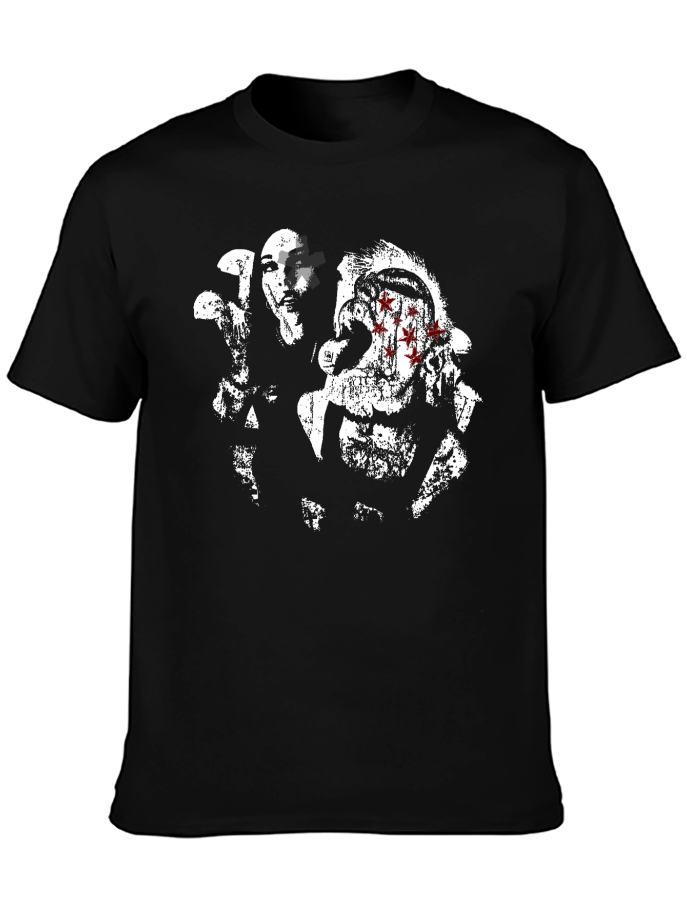 Distressed Graphic Tee - Horror Style