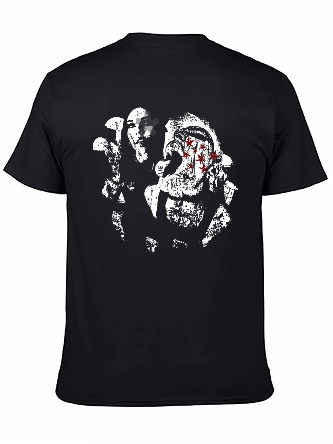Distressed Graphic Tee - Horror Style