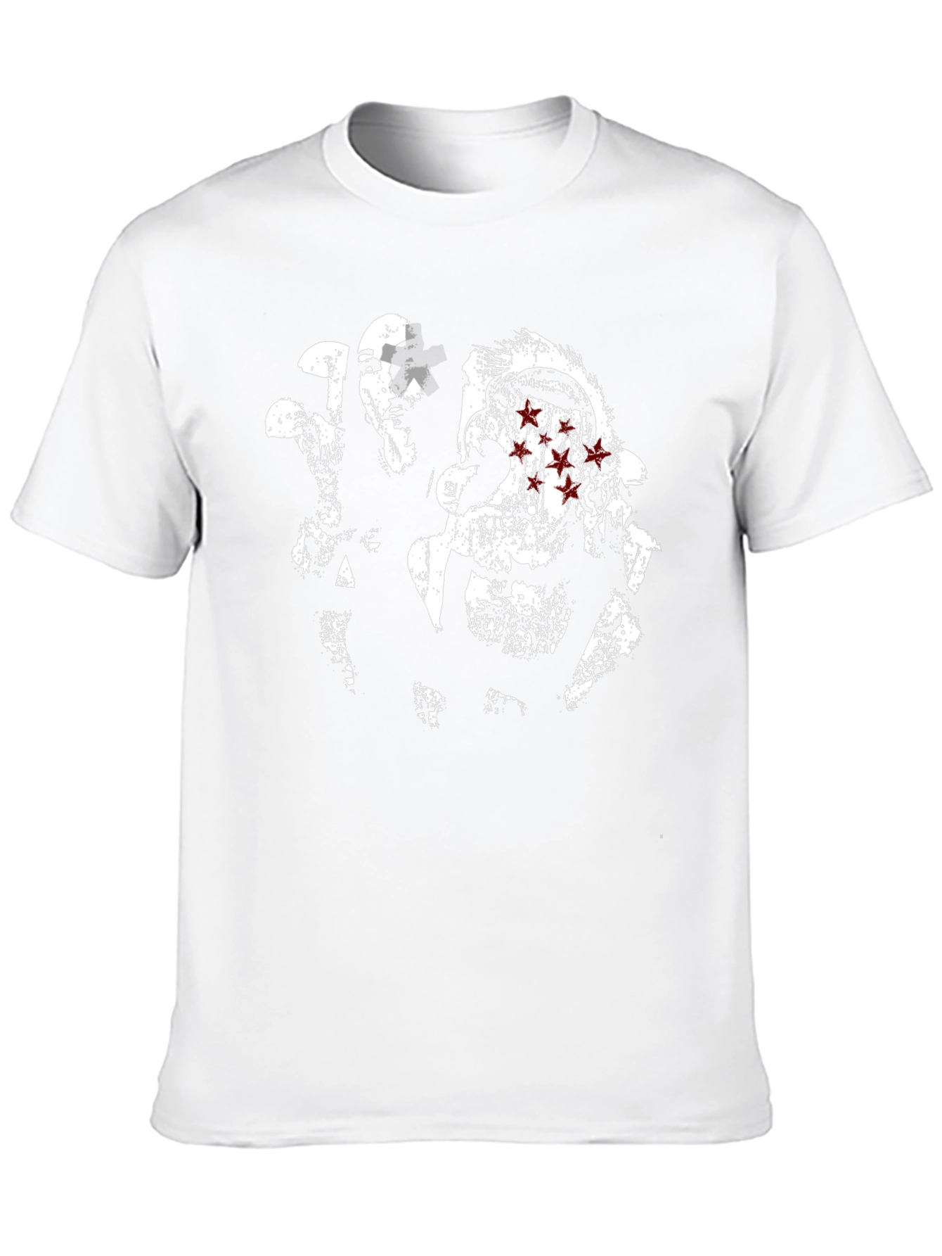 Distressed Graphic Tee - Horror Style
