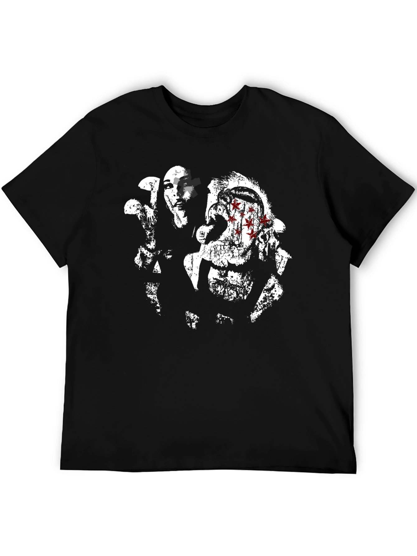 Distressed Graphic Tee - Horror Style
