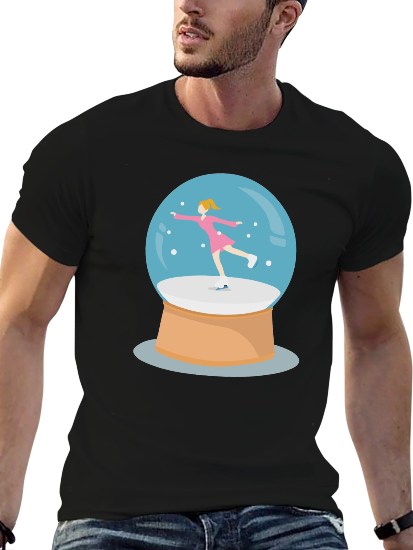 Snow Globe Skater Graphic Tee