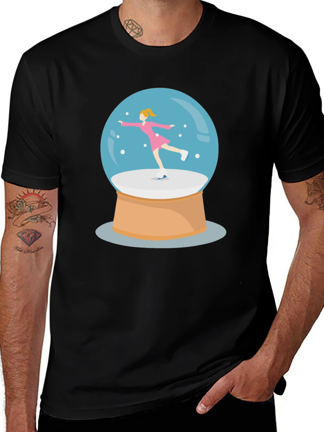 Snow Globe Skater Graphic Tee