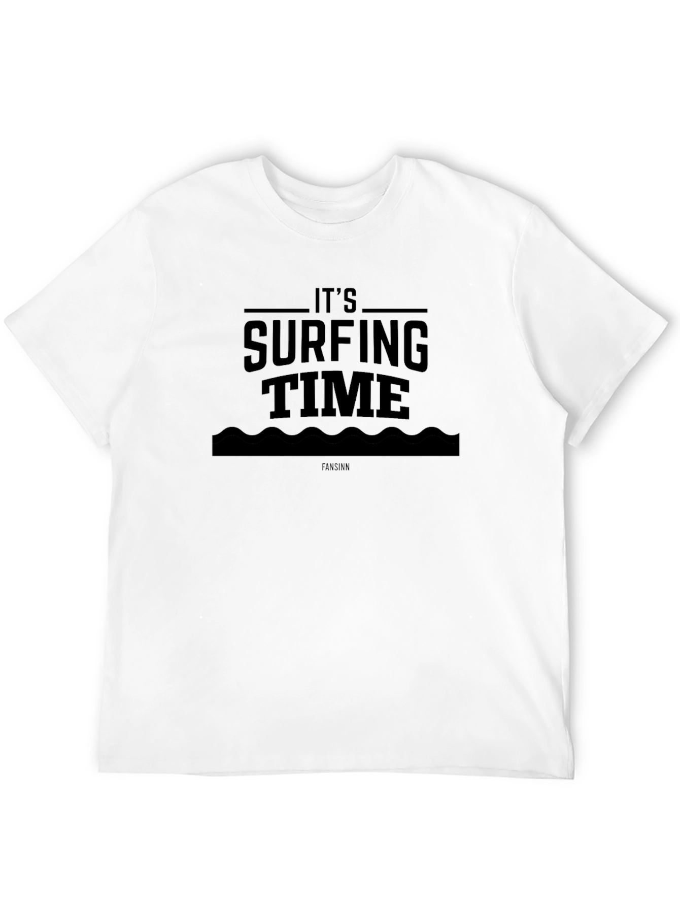 Its Surfing Time Black T-Shirt