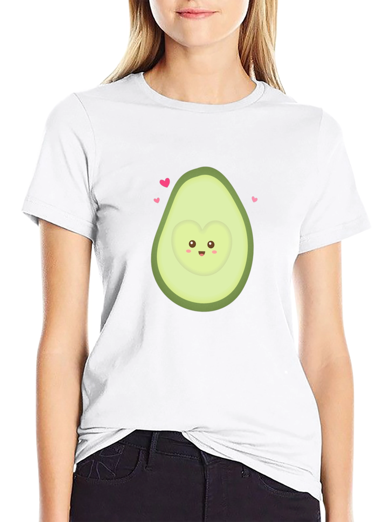 Avocado Heart Graphic T-Shirt - Cute Kawaii Style