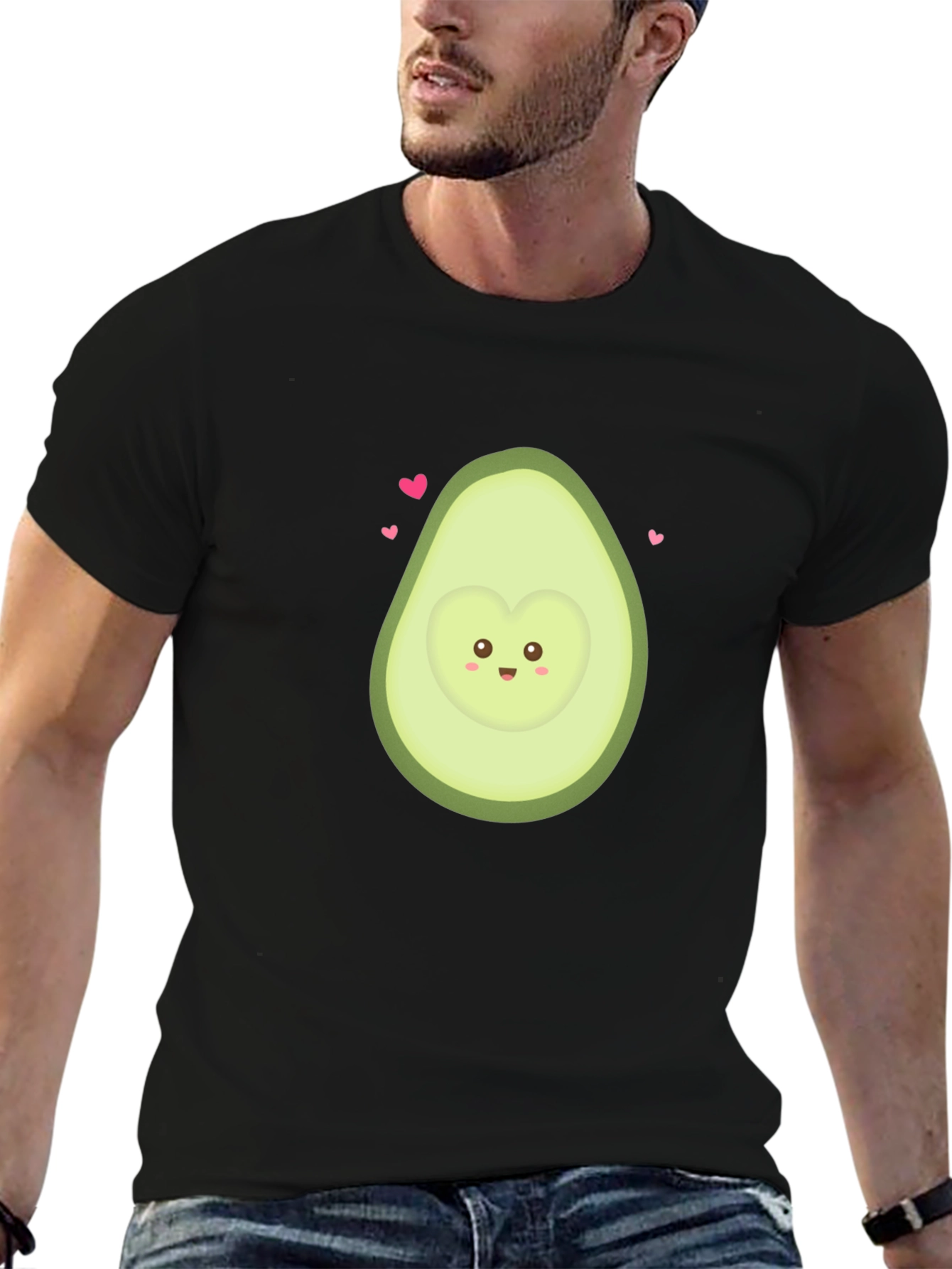 Avocado Heart Graphic T-Shirt - Cute Kawaii Style