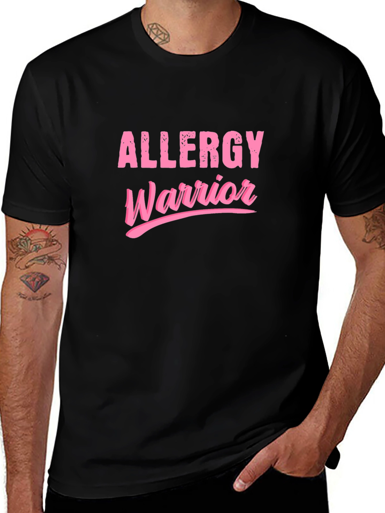 Allergy Warrior Pink Graphic T-Shirt