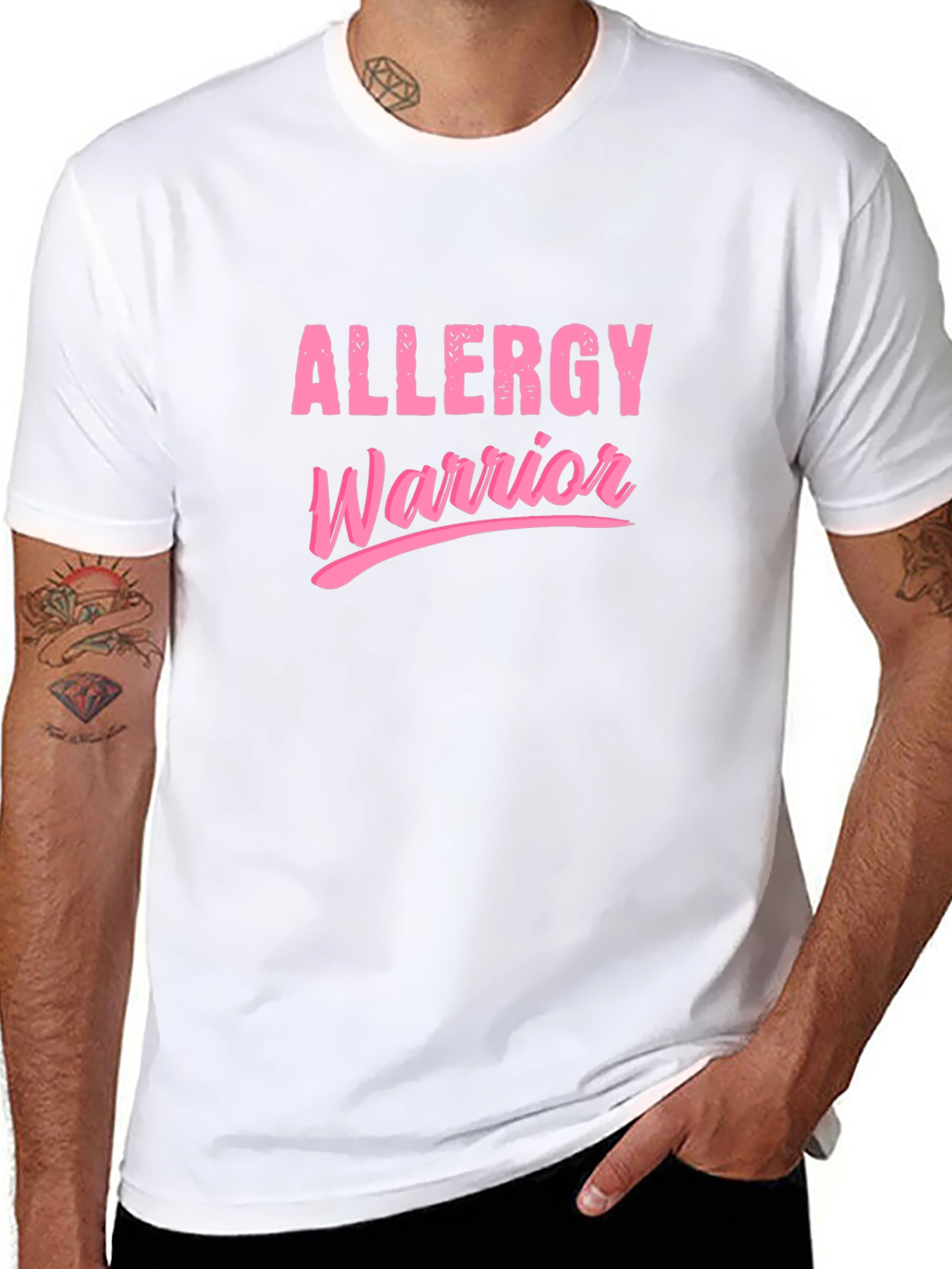 Allergy Warrior Pink Graphic T-Shirt