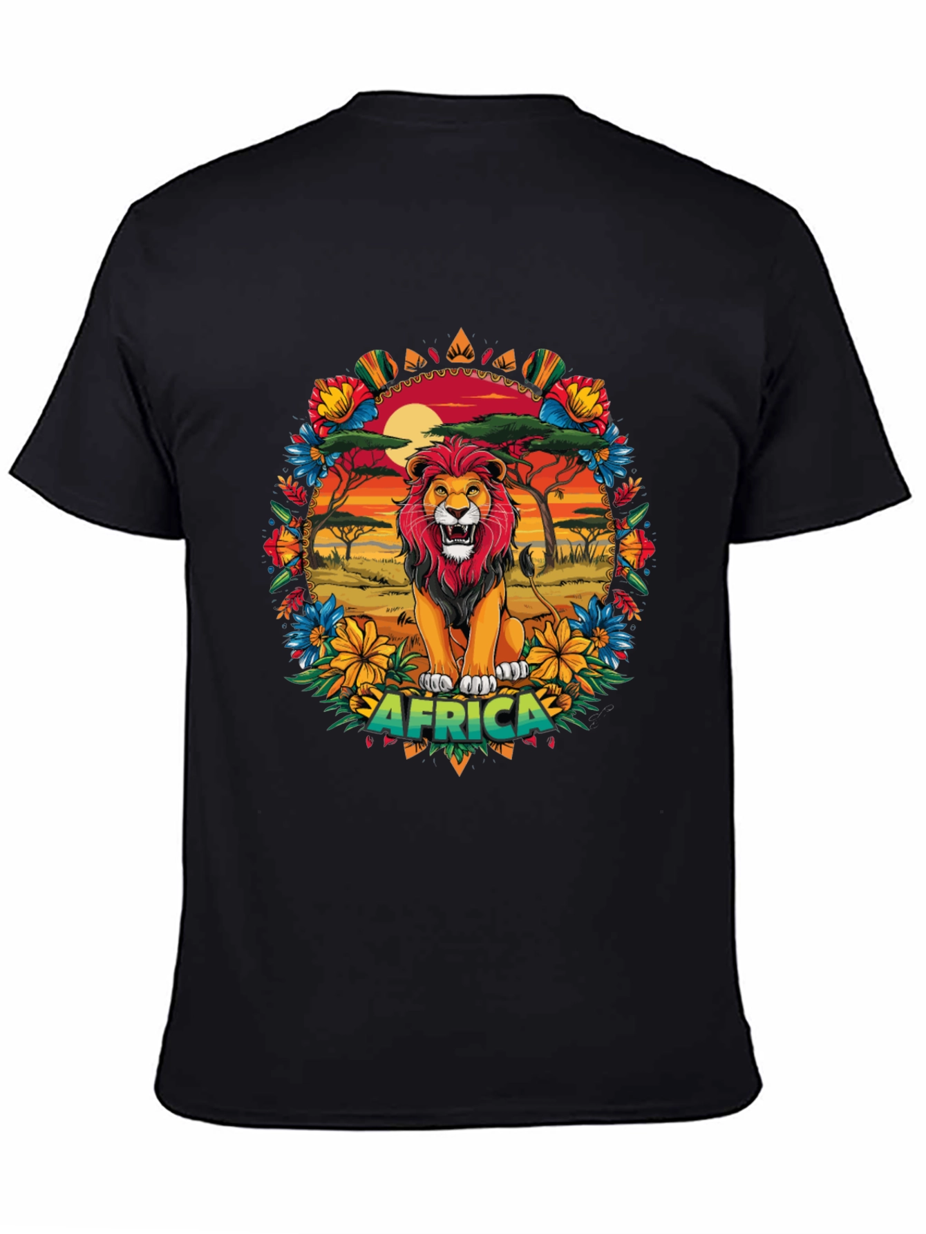 African Lion T-Shirt - Vivid Graphic Tee