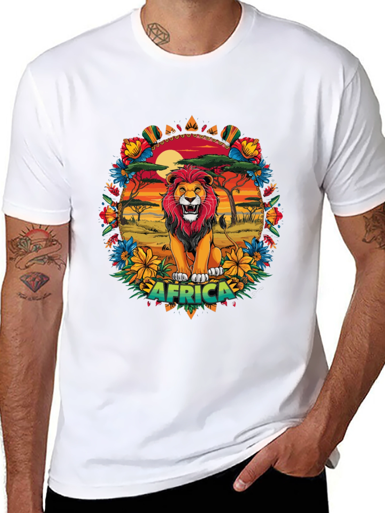 African Lion T-Shirt - Vivid Graphic Tee