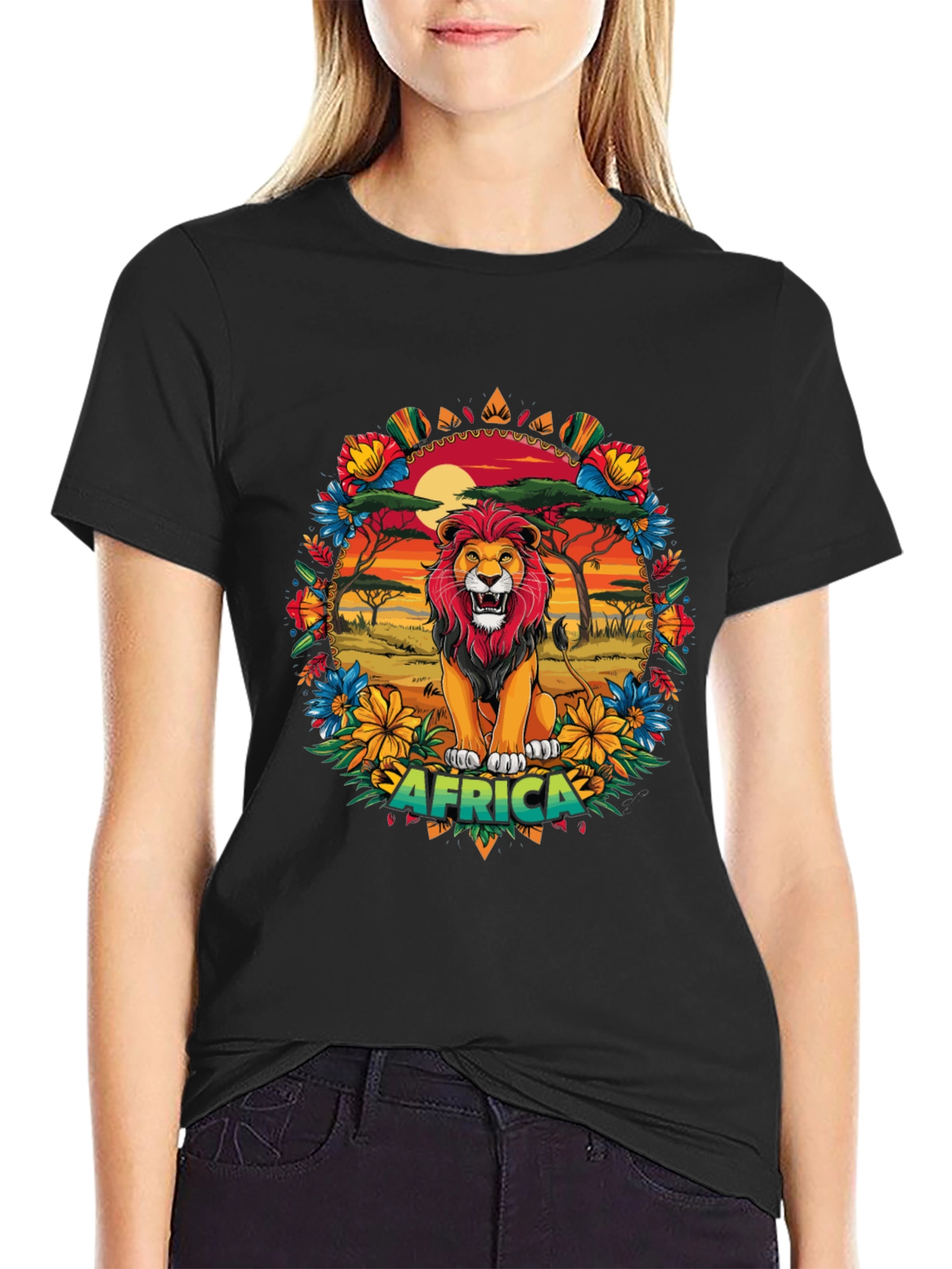 African Lion T-Shirt - Vivid Graphic Tee