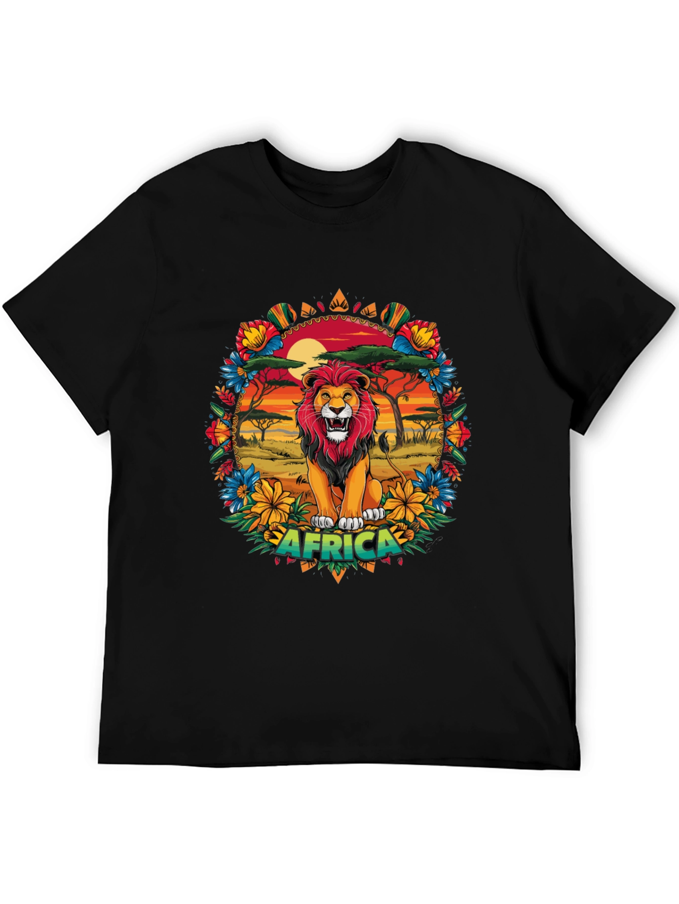 African Lion T-Shirt - Vivid Graphic Tee