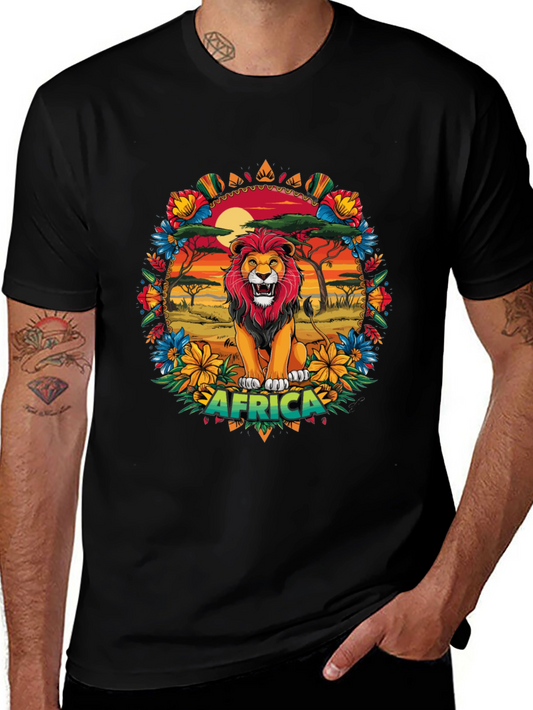 African Lion T-Shirt - Vivid Graphic Tee