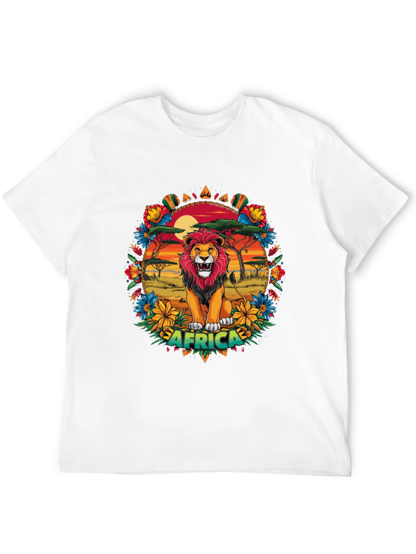 African Lion T-Shirt - Vivid Graphic Tee