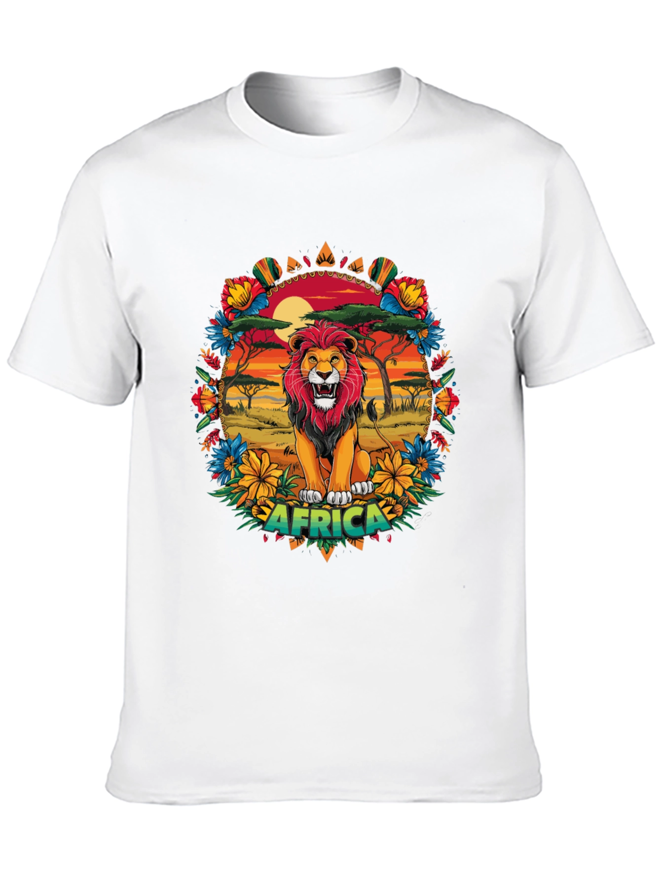 African Lion T-Shirt - Vivid Graphic Tee