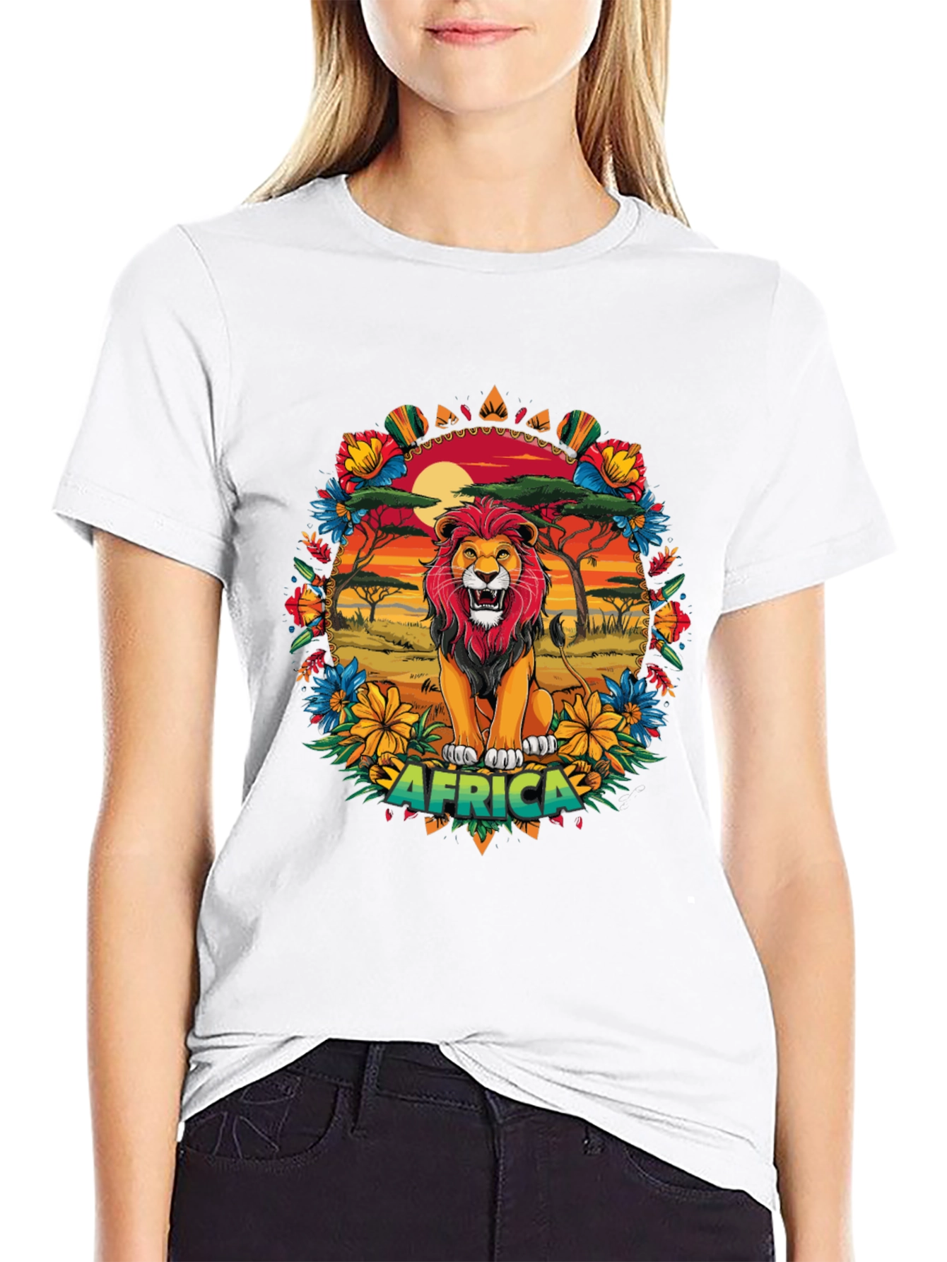 African Lion T-Shirt - Vivid Graphic Tee