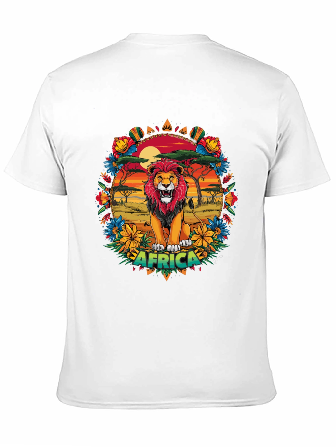 African Lion T-Shirt - Vivid Graphic Tee