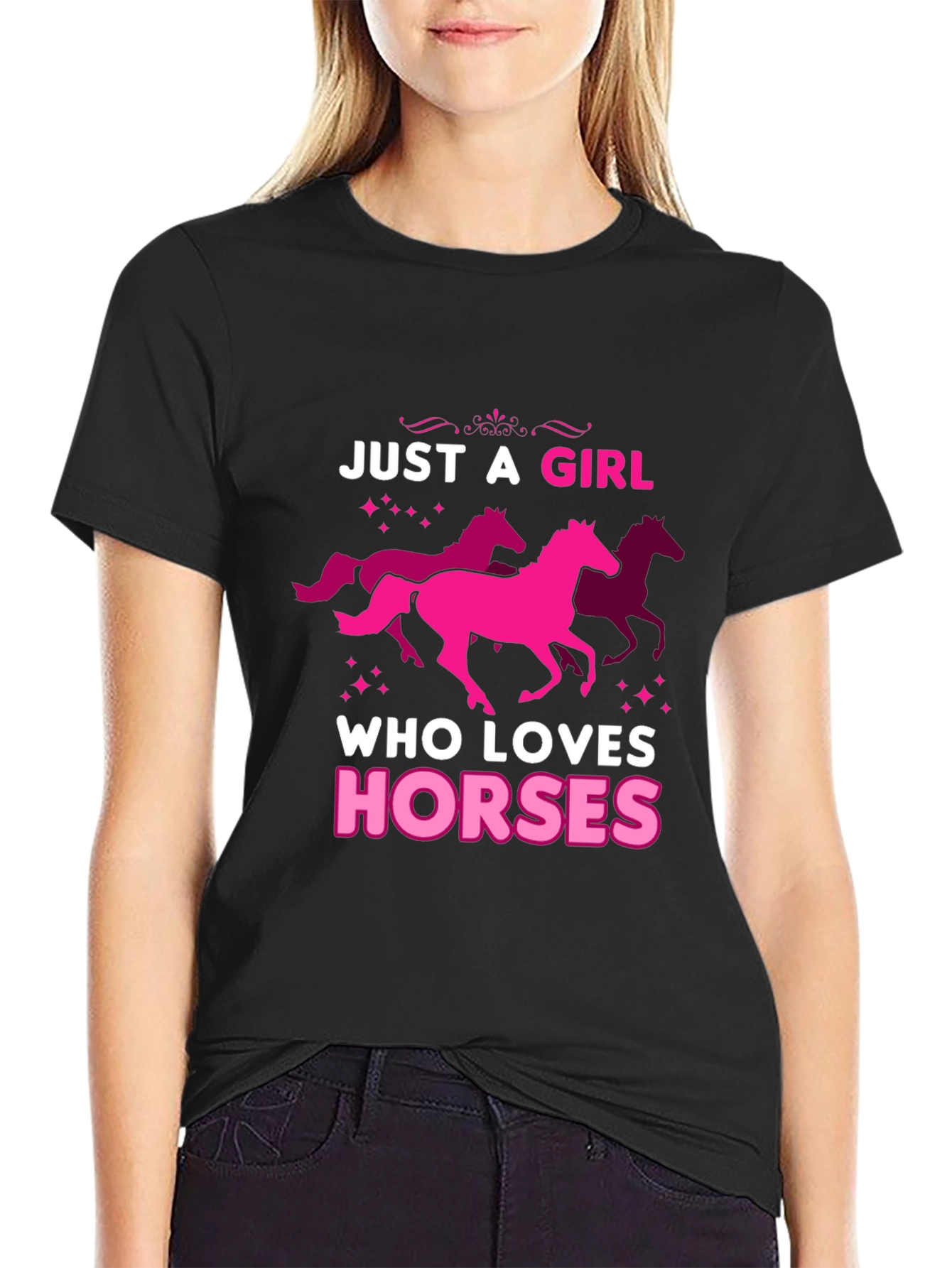 Just A Girl Who Loves Horses Graphic Tee