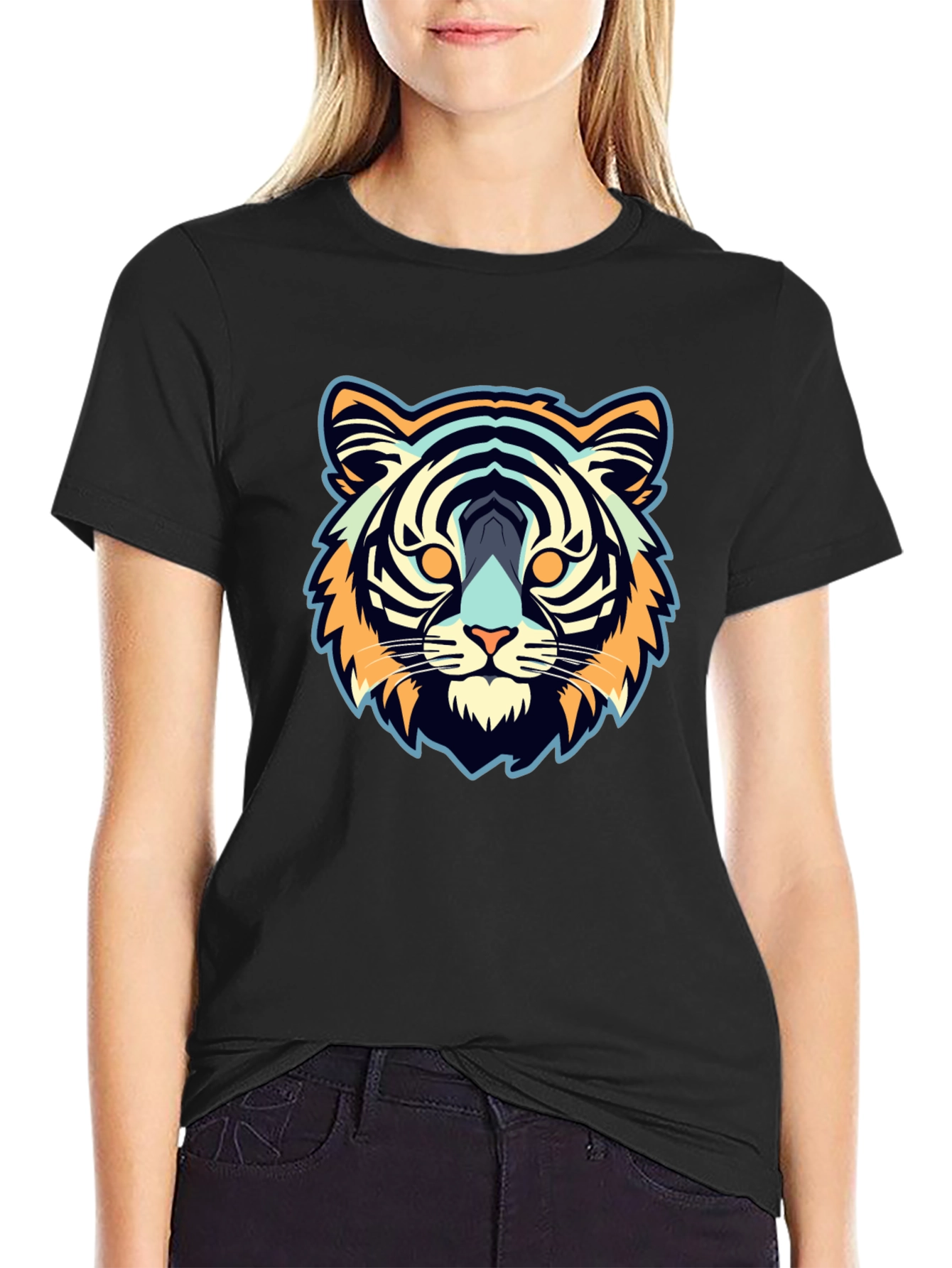 Cool Tiger Graphic Black Tee