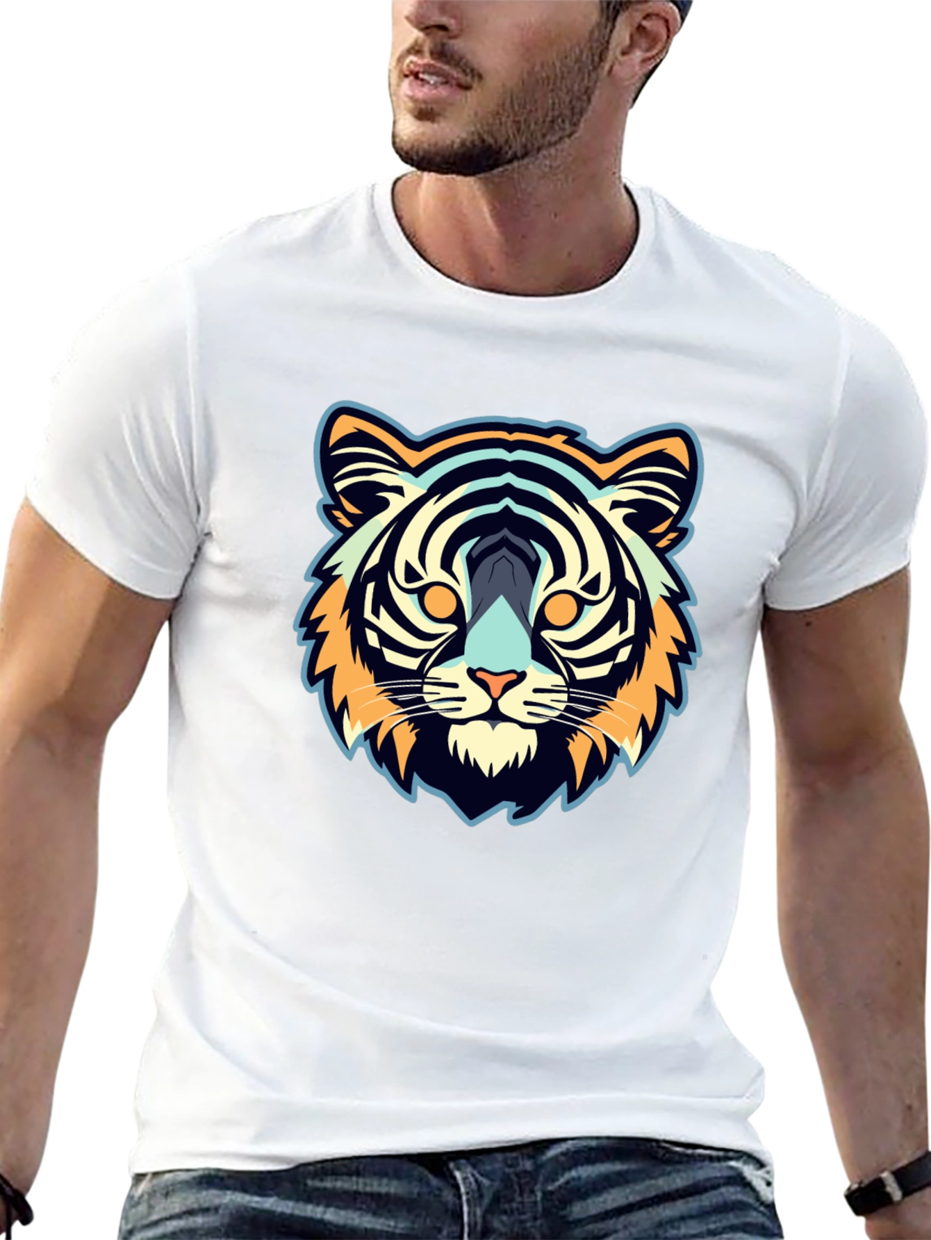 Cool Tiger Graphic Black Tee