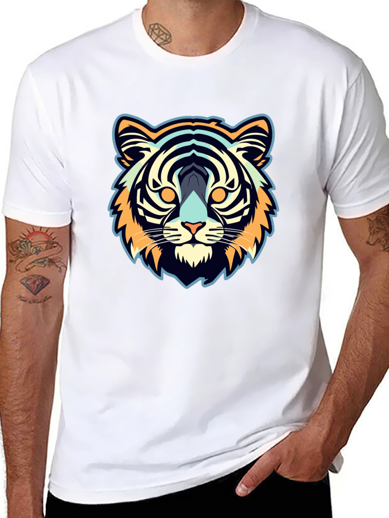 Cool Tiger Graphic Black Tee
