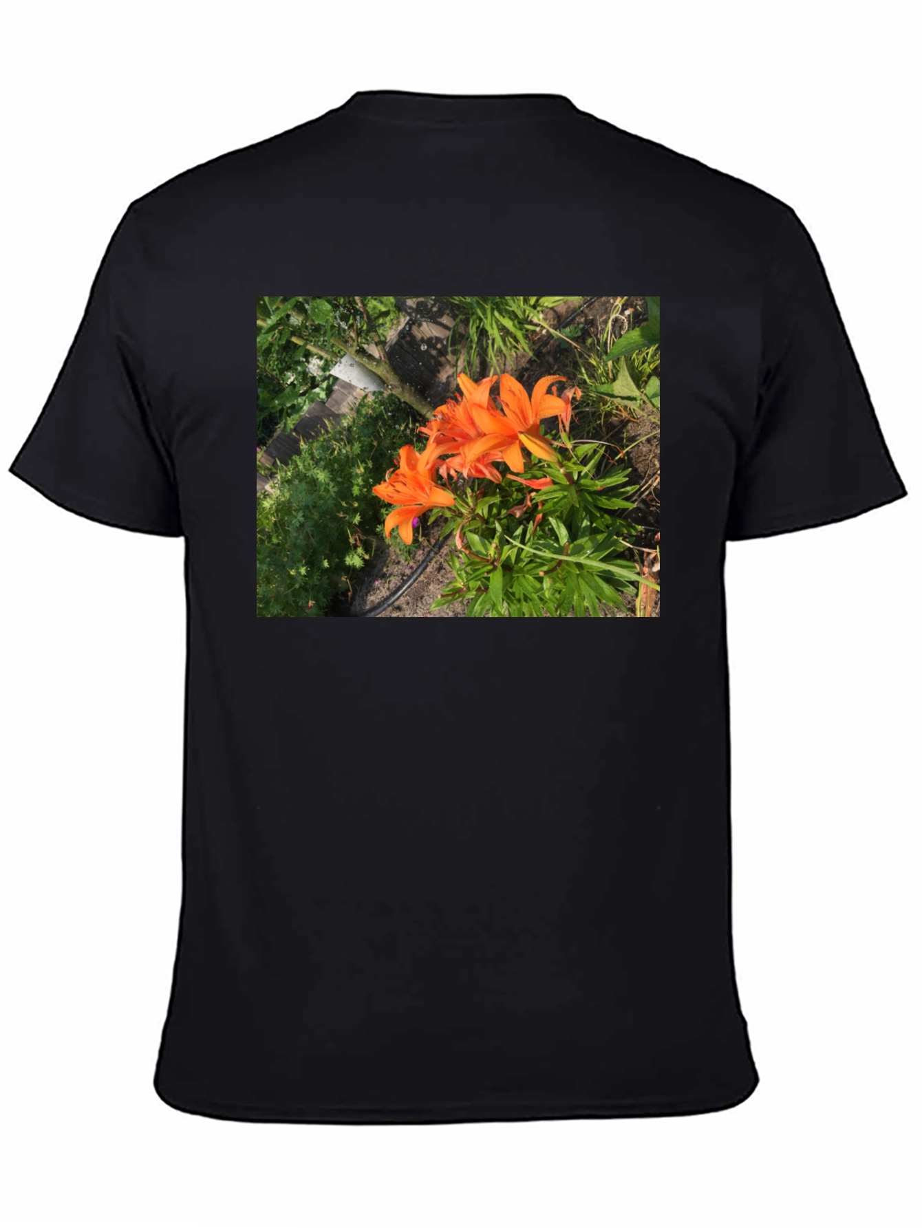 Orange Lily Garden T-Shirt - Nature Inspired Tee