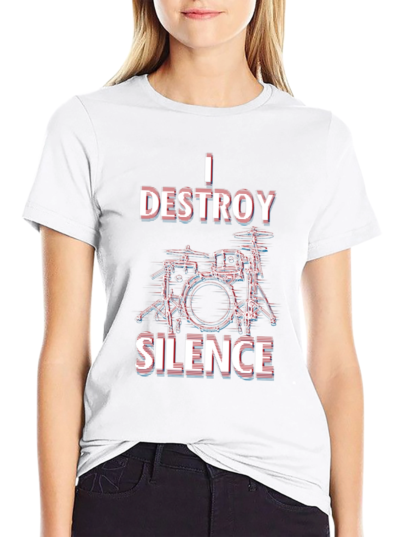 I Destroy Silence Drummer T-Shirt
