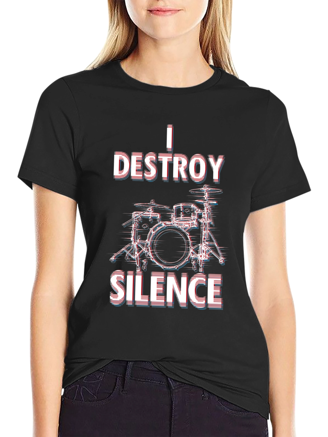 I Destroy Silence Drummer T-Shirt