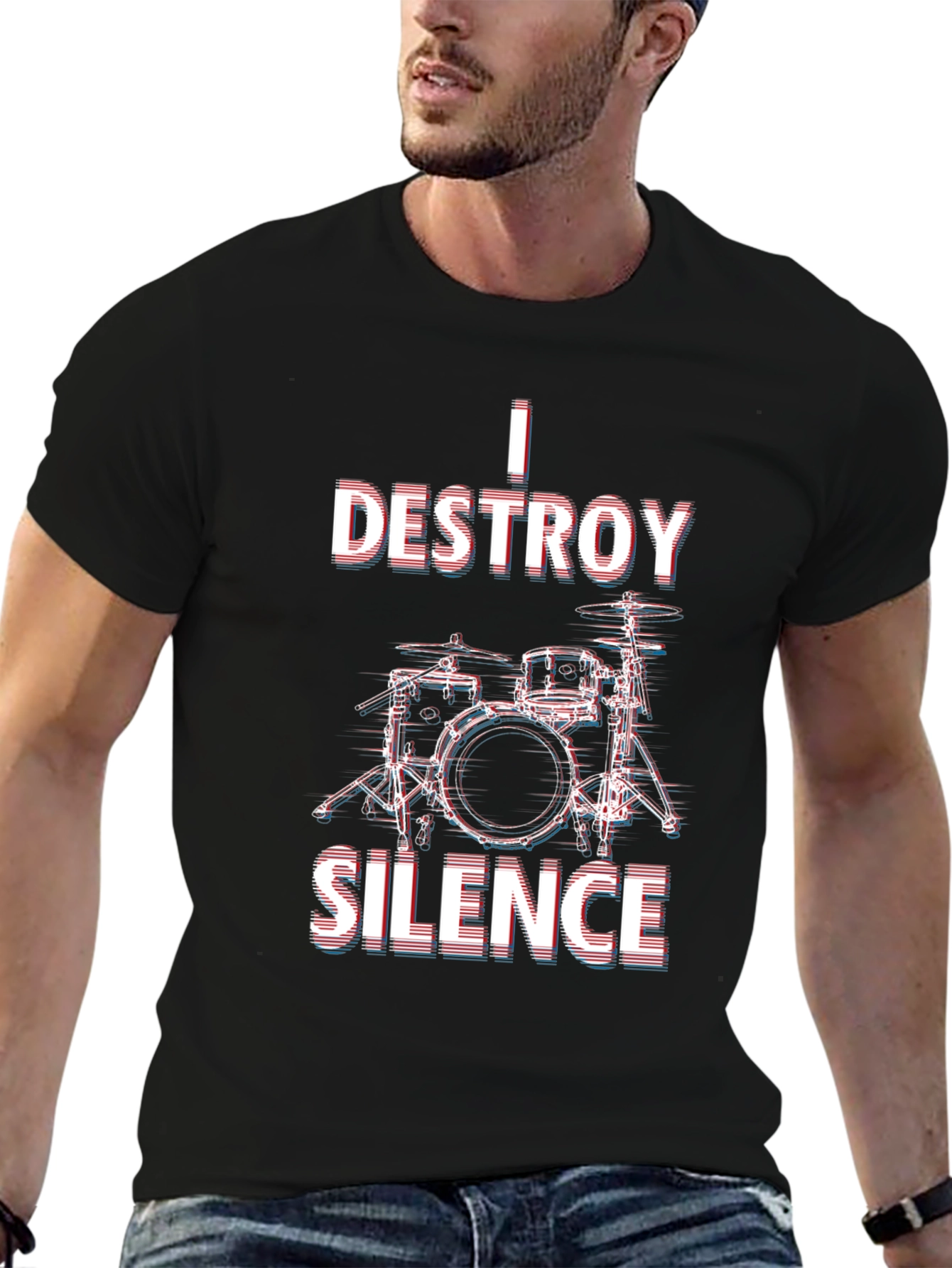 I Destroy Silence Drummer T-Shirt