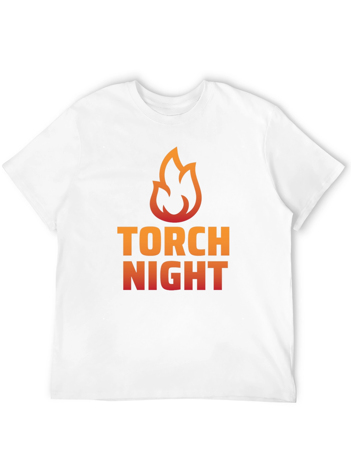 Torch Night Graphic Tee - Bold Flame Design