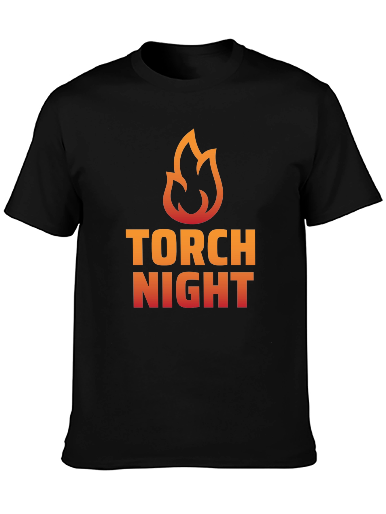 Torch Night Graphic Tee - Bold Flame Design
