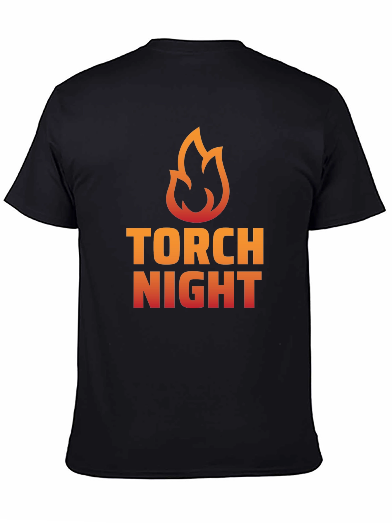 Torch Night Graphic Tee - Bold Flame Design