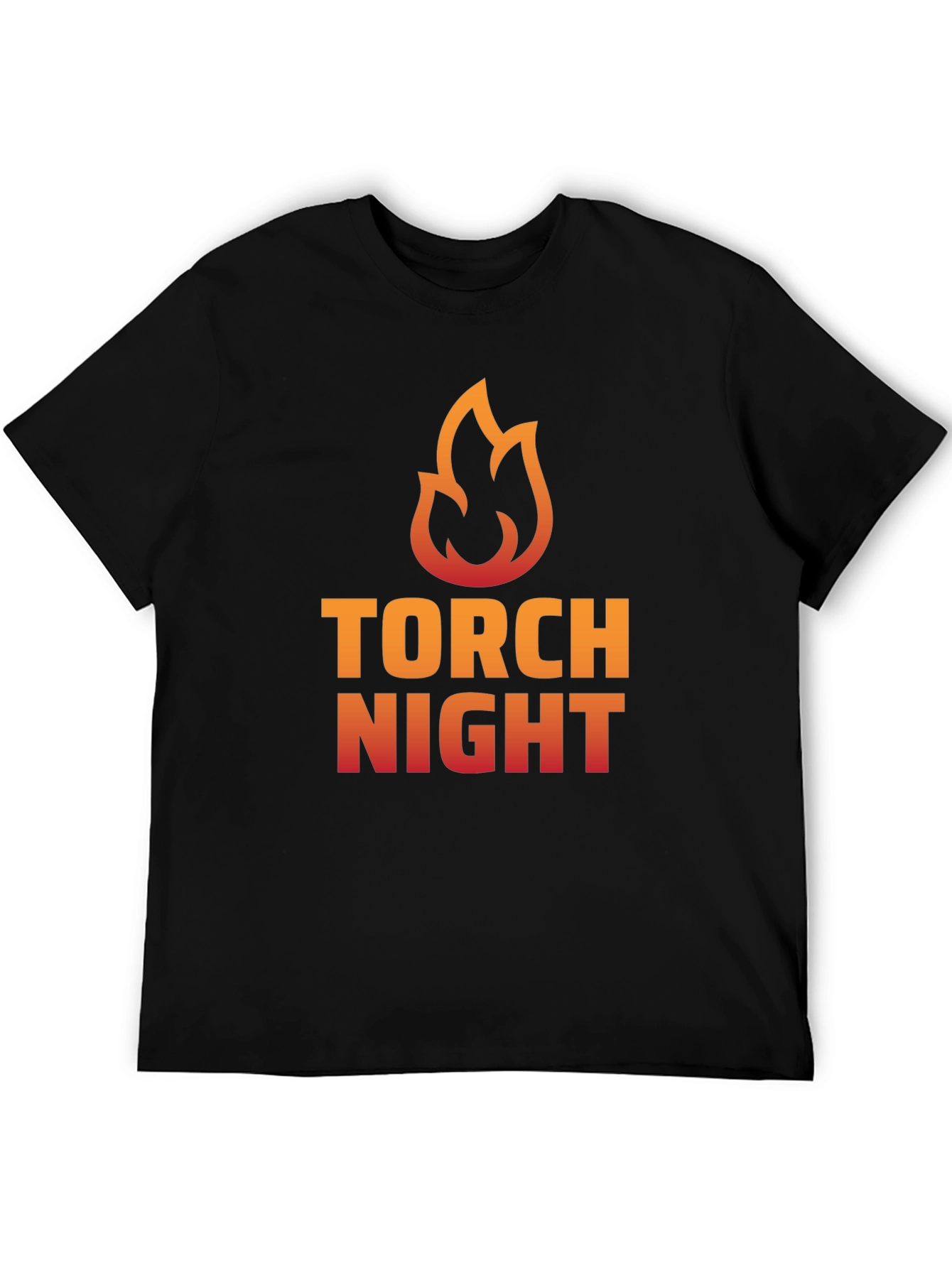 Torch Night Graphic Tee - Bold Flame Design