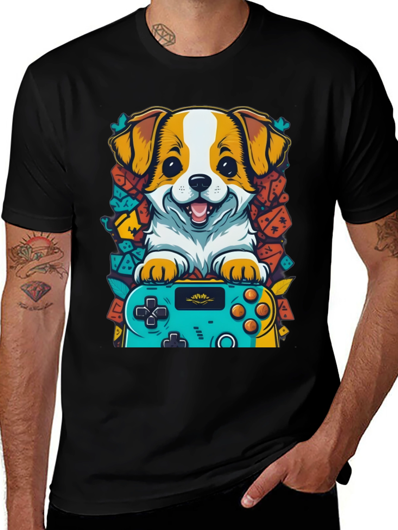 Gamer Dog Graphic Tee