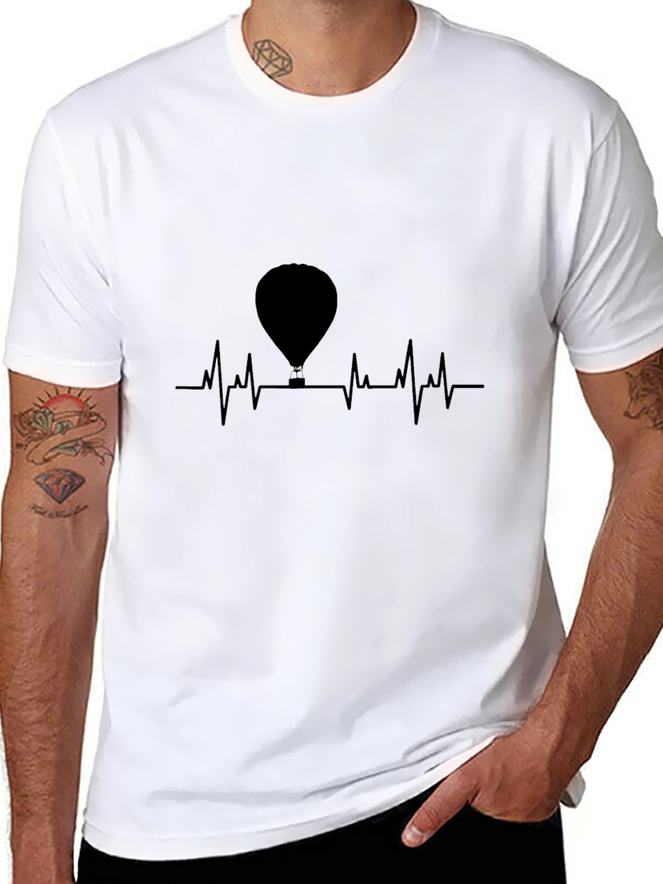 Hot Air Balloon Heartbeat T-Shirt