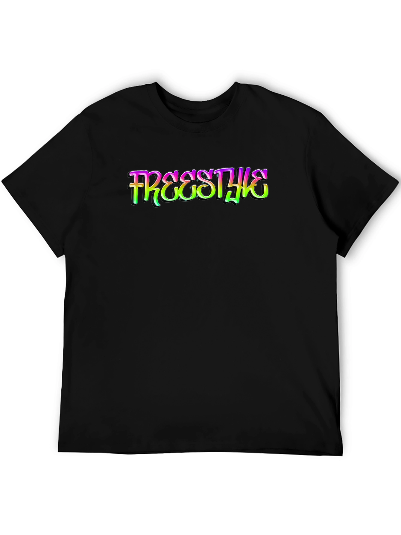 Freestyle Graphic Print Black T-Shirt