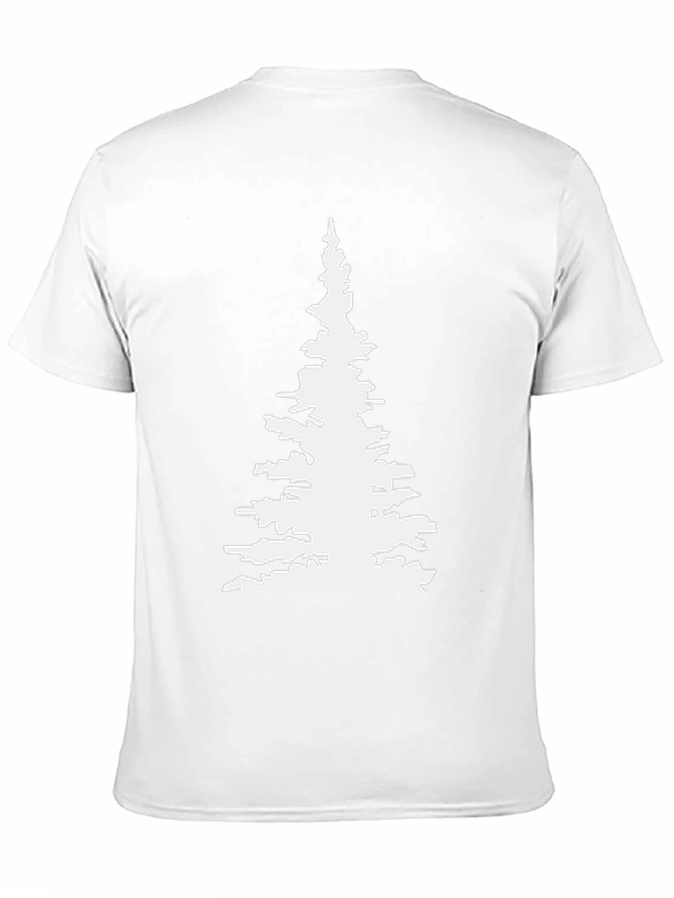 Evergreen Tree Graphic Tee - Black Cotton T-Shirt