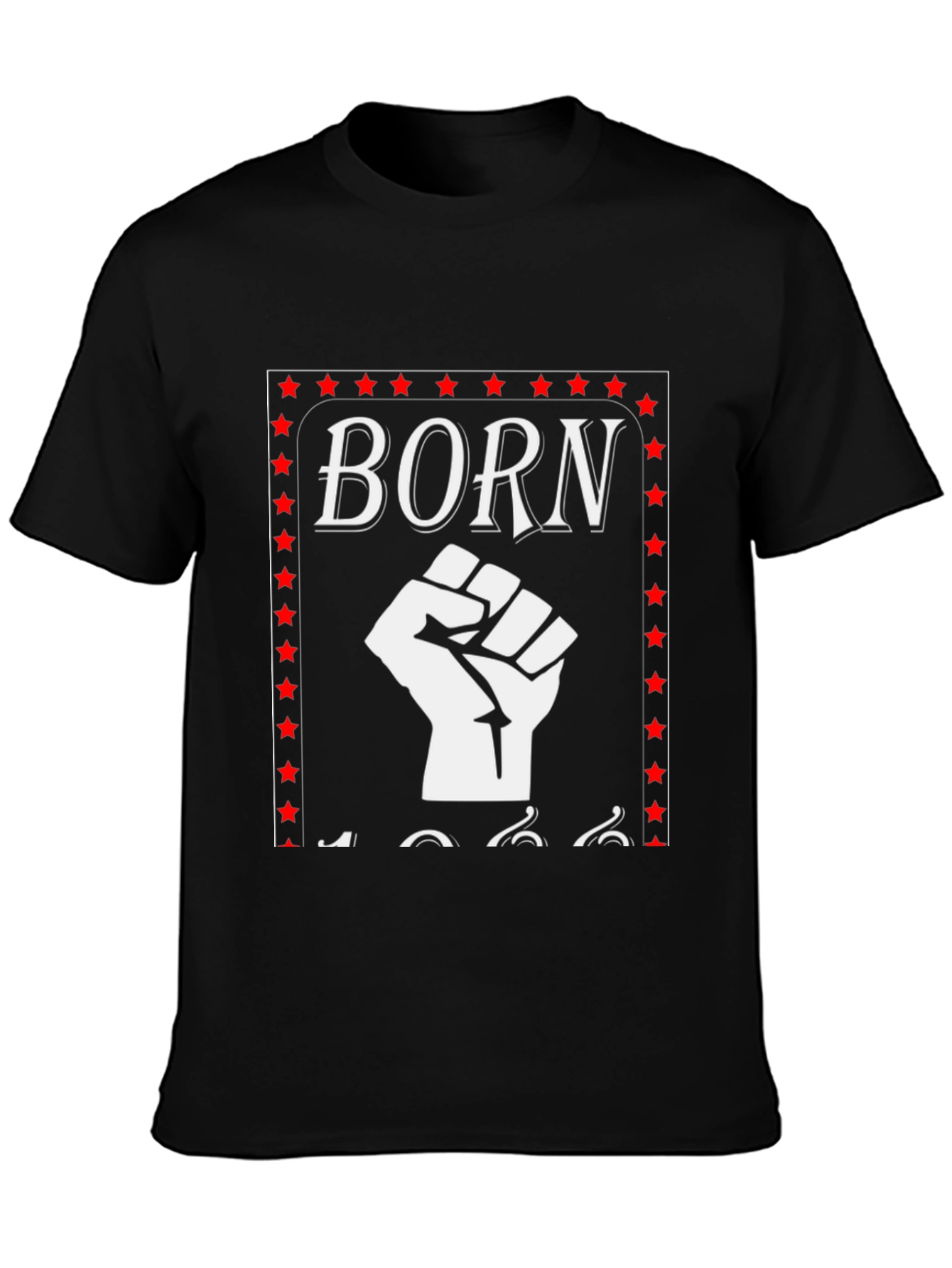 Born Raised Fist Graphic Tee - Black