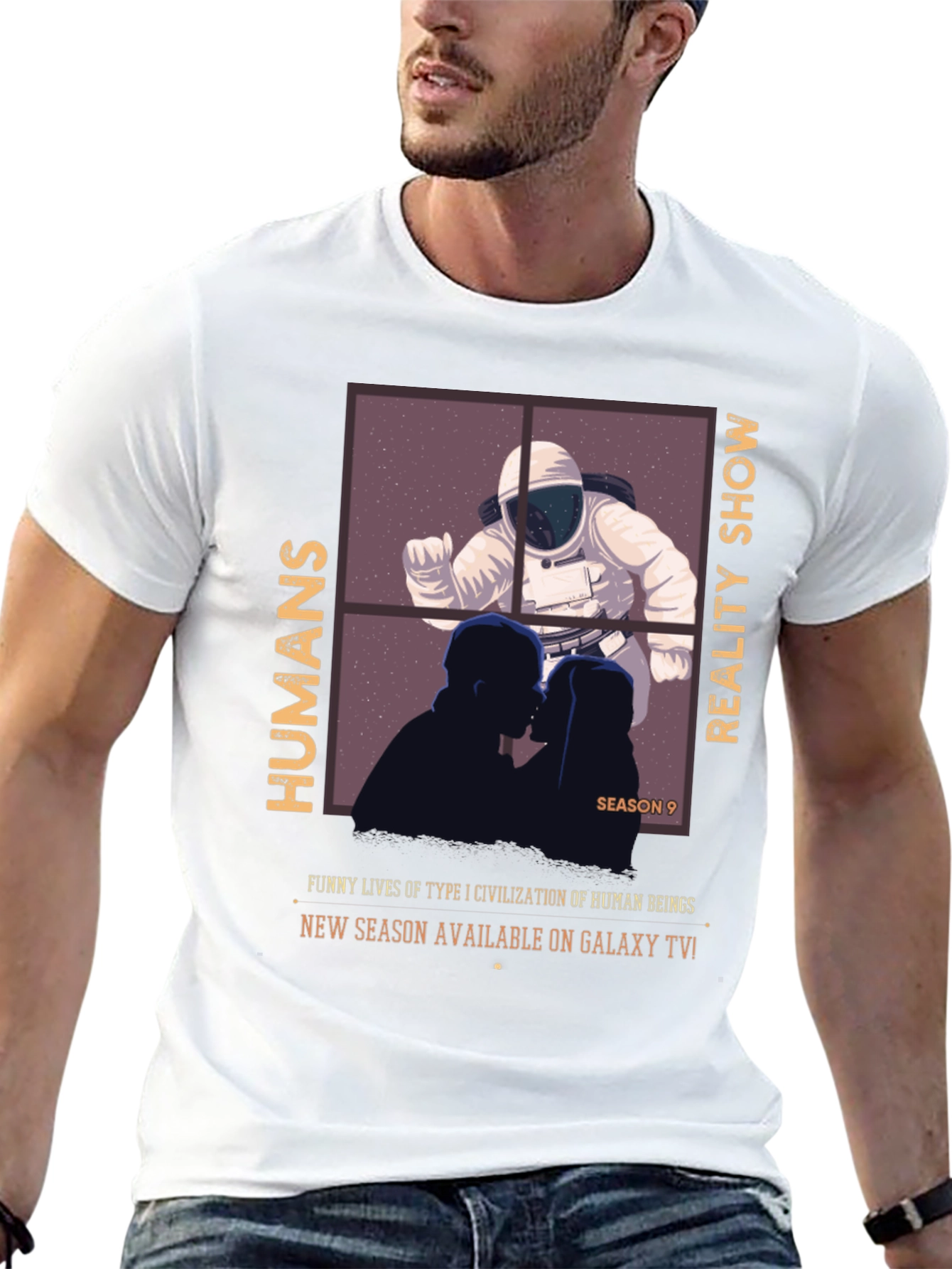 Humans Reality Show T-Shirt - Galaxy TV