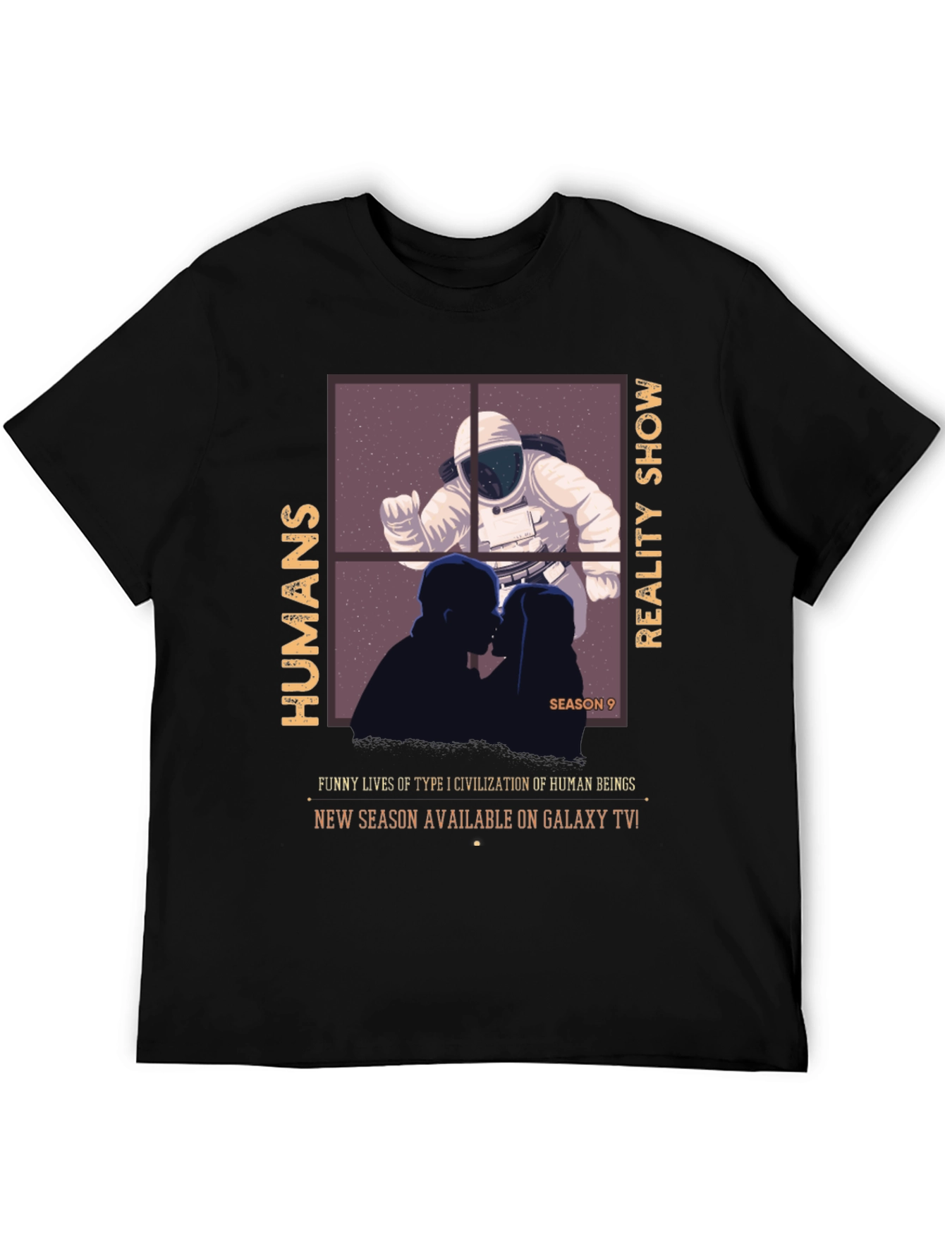 Humans Reality Show T-Shirt - Galaxy TV