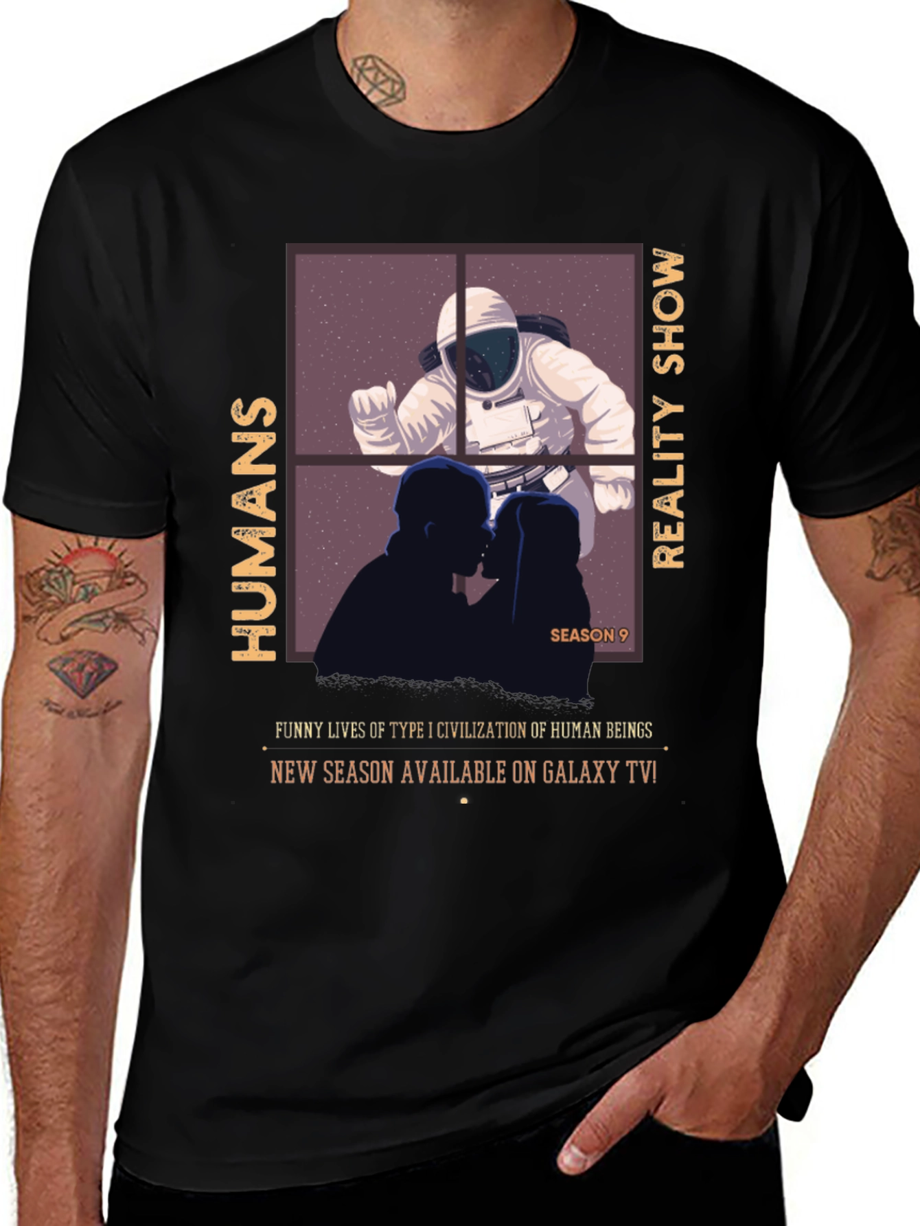 Humans Reality Show T-Shirt - Galaxy TV