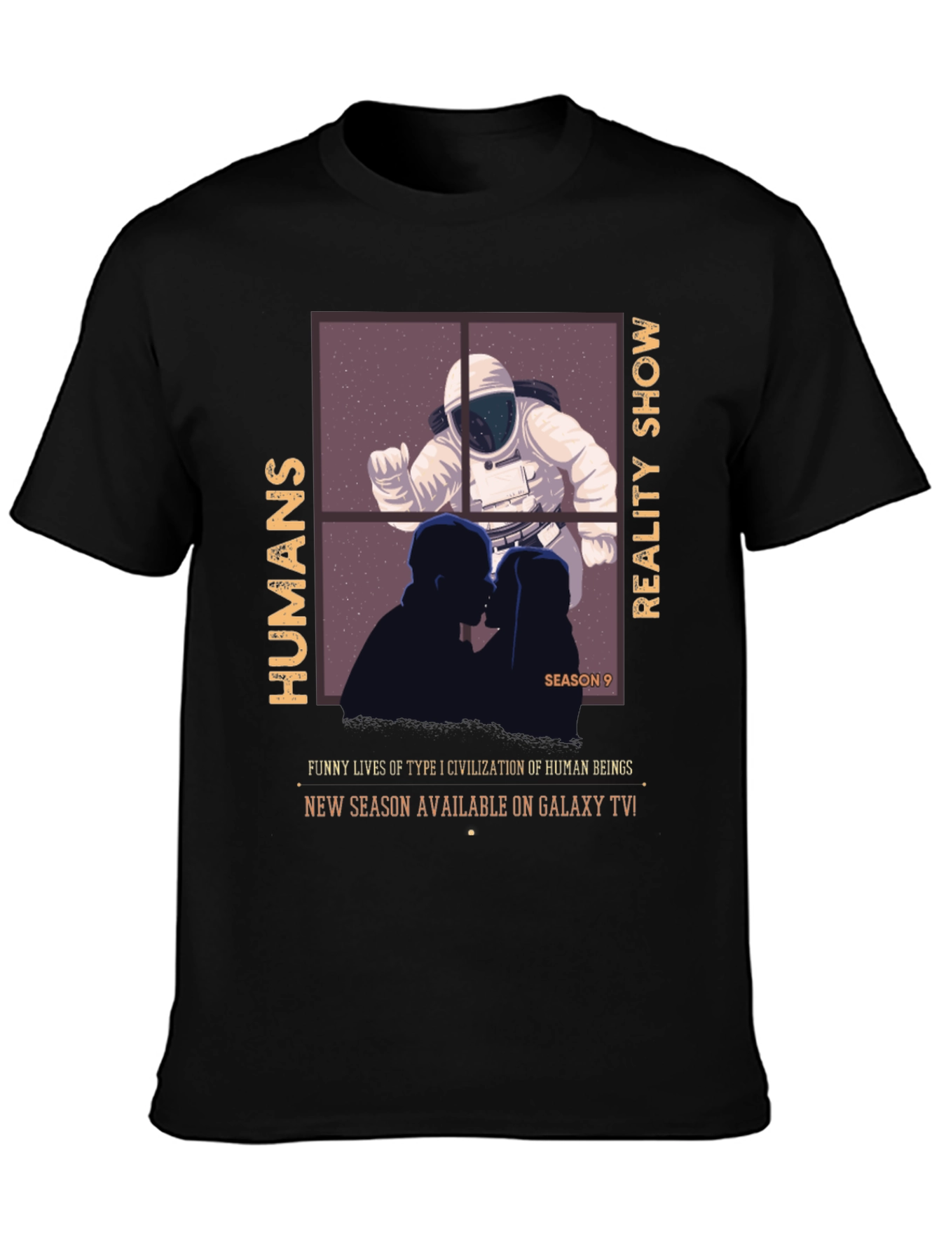 Humans Reality Show T-Shirt - Galaxy TV