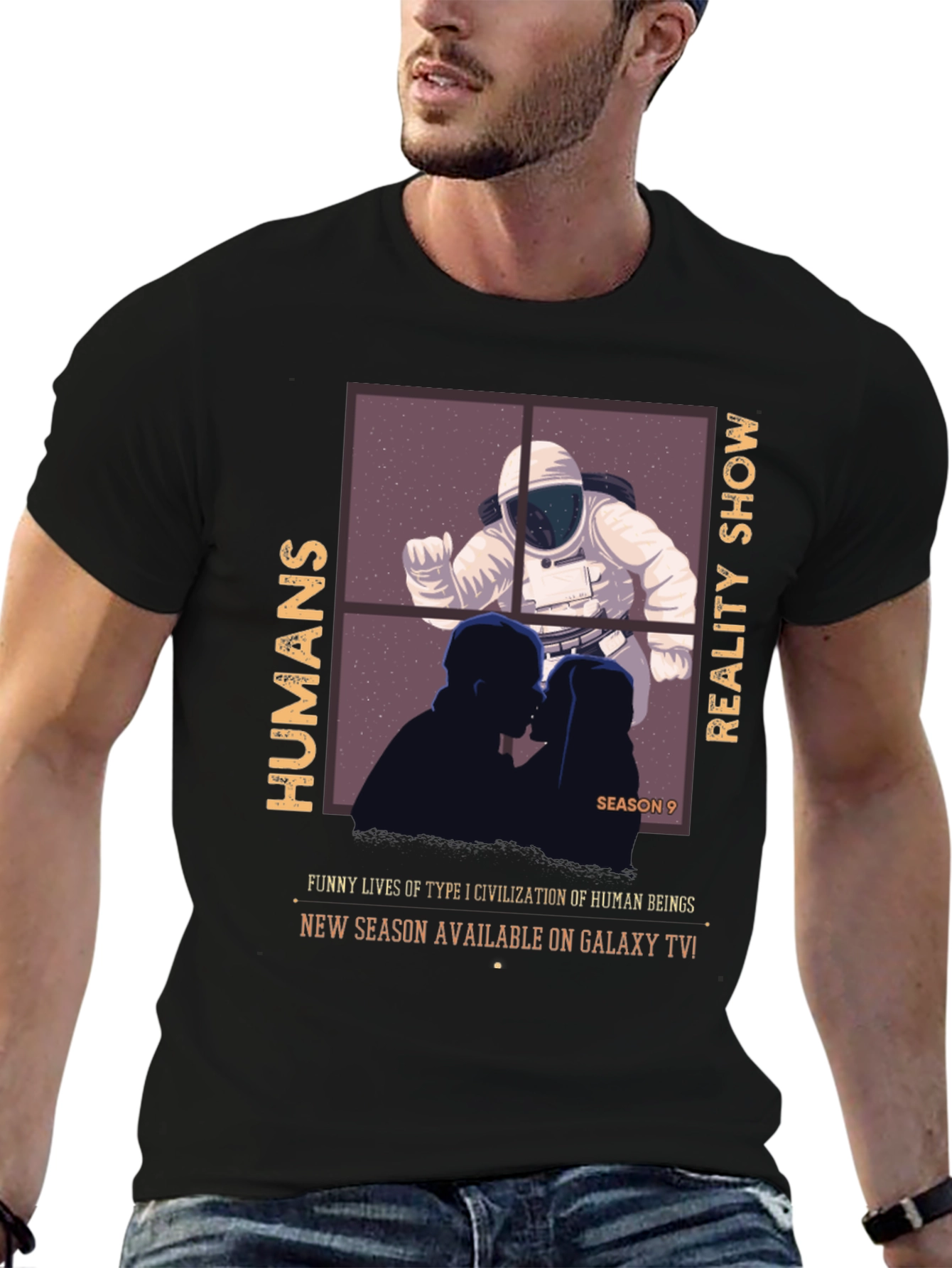 Humans Reality Show T-Shirt - Galaxy TV