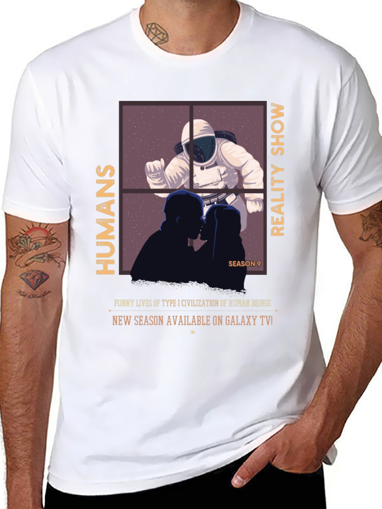 Humans Reality Show T-Shirt - Galaxy TV