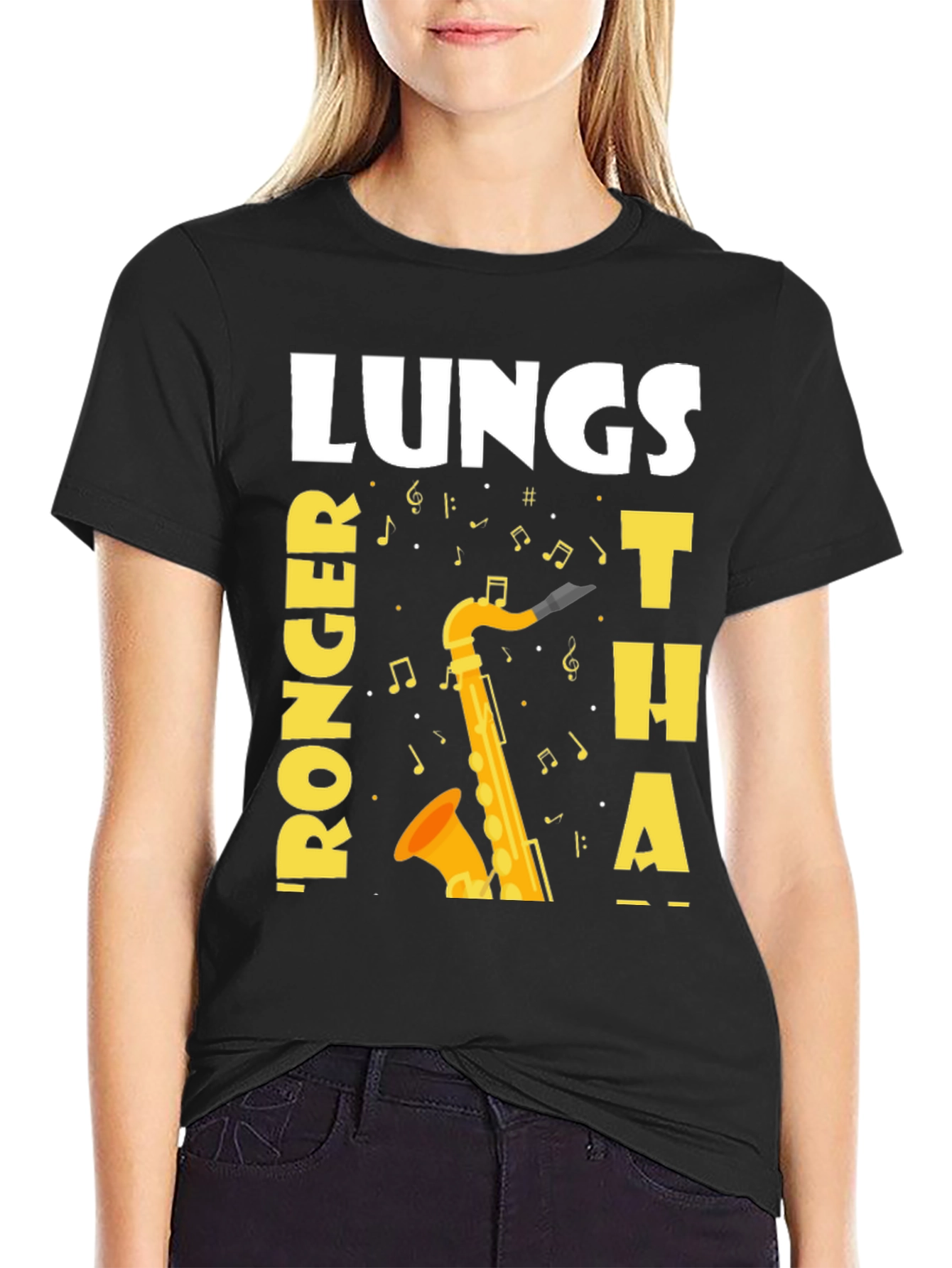 Saxophone Player Funny Lungs T-Shirt