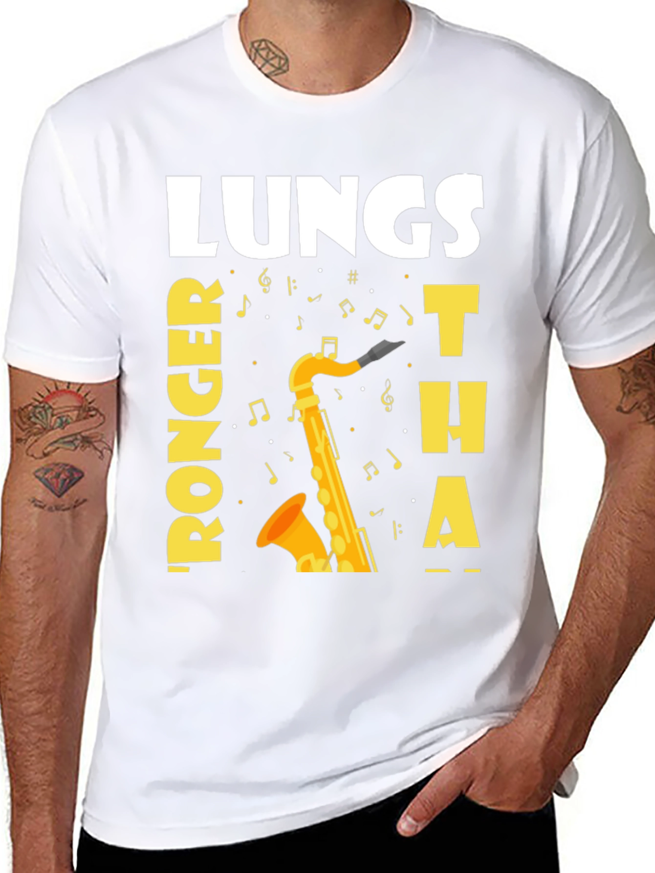 Saxophone Player Funny Lungs T-Shirt